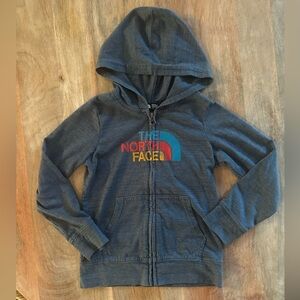 The North Face Toddler Lightweight Tri-Blend Full-Zip Blue Hoodie. Sz 5T